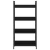 vidaXL 3-līmeņu grāmatplaukts, melns, 60x27,6x124,5 cm, koks