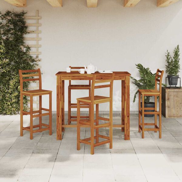 vidaXL bāra galds, 120x60x105 cm, akācijas masīvkoks