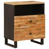 vidaXL Gultas skapis Brūna 50 x 33 x 62 cm Cieta mango koksne