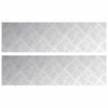 vidaXL Trepju paklājs Taisnstūra 2 pcs Sudraba 70 x 20 cm Alumīnijs