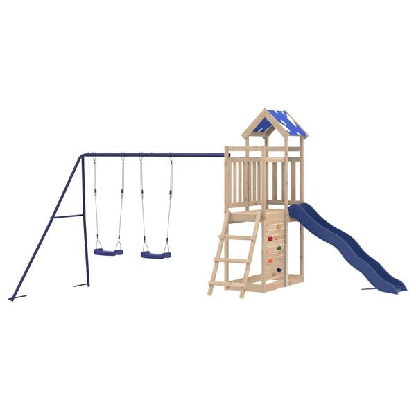 vidaXL āra rotaļu laukums, priedes masīvkoks