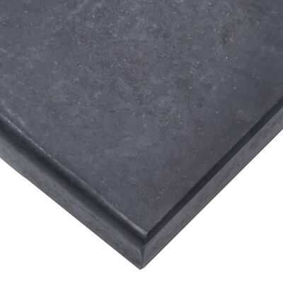 vidaXL saulessarga pamatne, melna, 40x28x4 cm, granīts
