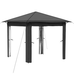 vidaXL Paviljons bez sānu sienas 2,6 x 2,6 m Gai&scaron;i pelēka un antracīta