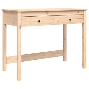 vidaXL rakstāmgalds ar atvilktnēm, 100x50x78 cm, priedes koks