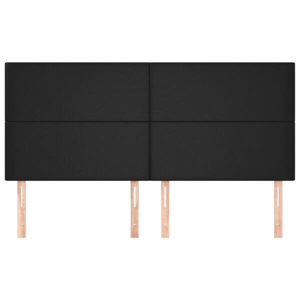 vidaXL galvgalis, melns, 180x5x118/128 cm, mākslīgā āda