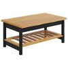 VidaXL Kafijas galdiņ&scaron; EKAI Melns 100 x 60 x 45,5 cm Priedes masīvkoks