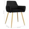 vidaXL virtuves krēsli, 2 gab., melns samts
