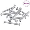 vidaXL Mēbeļu skrūves 12 gab. Sudraba M6 x 60 mm Tērauds