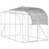 vidaXL Vistu būris pie sienas Sudraba 400 x 200 x 215 cm