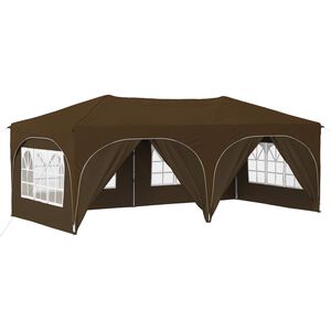 vidaXL Pop-up svinību teltis 575 x 288 x 245 cm Pelēkbrūna