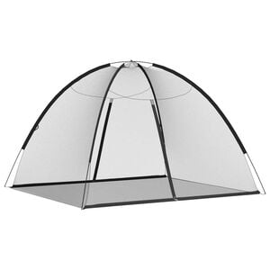 vidaXL insektu tīkls Mongolia ar durvīm 220, melns, 200x180x135 cm