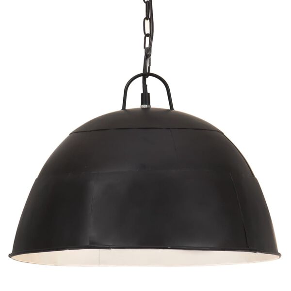 vidaXL griestu lampa, industriāls dizains, melna, 25 W, 41 cm, E27
