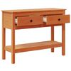 vidaXL Konsoles galds Vaks brūns 100 x 35 x 75 cm Ciets priedes koks