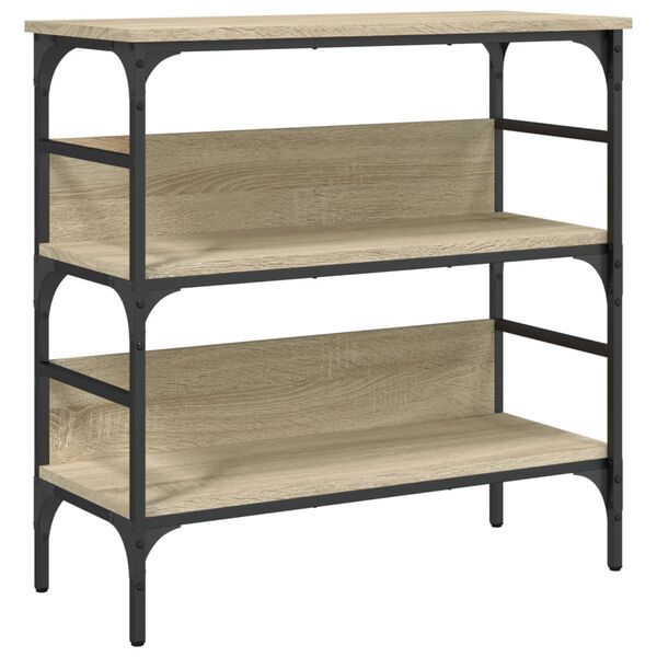 vidaXL konsoles galdiņ&scaron;, koka krāsa, 75x32x75 cm, inženierijas koks