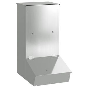 vidaXL Cūku barotava Sudraba 55 x 38 x 76 cm 20 kg Cinkots tērauds