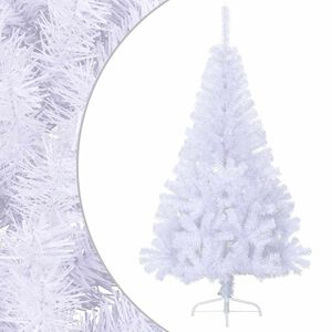 vidaXL mākslīgā Ziemassvētku egle ar statīvu, pusapaļa, 150 cm, PVC