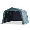 vidaXL mājlopu nojume, tum&scaron;i zaļa, PVC, 3,3x4,8 m, 550 g/m&sup2;, noņemama