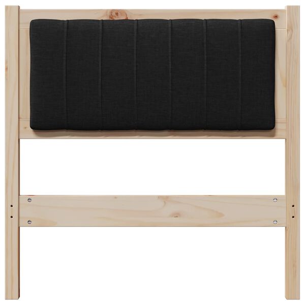 vidaXL Mīkstināts gultas galvgalis Brūna 75 cm Ciets priedes koks