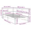 vidaXL gulta ar grāmatu plauktu, bez matrača, 75x190 cm, priedes koks
