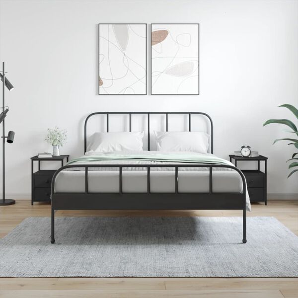 vidaXL naktsgaldiņi, 2 gab., 34x35,5x50 cm, inženierijas koks, melni