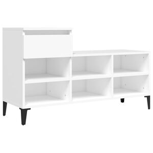 vidaXL apavu plaukts, balts, 102x36x60 cm, inženierijas koks