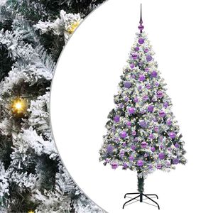 vidaXL Mākslīgā Ziemassvētku eglīte Balts 180 cm