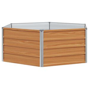 vidaXL Paaugstināta dārza gulta Koka izskats 129 x 129 x 45 cm