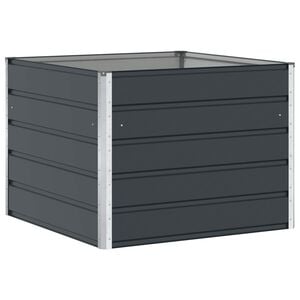 vidaXL Puķu kaste Antracīts 100 x 100 x 75 cm Tērauds