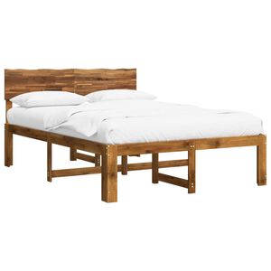 vidaXL Divguļu gultas rāmis ar galvgalvi ROSTOCK Dabiska 135 x 190 cm