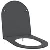 vidaXL Tualetes sēdeklis Antracīta 47 x 36 x 3,4 cm Duroplast