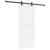 vidaXL Slīdo&scaron;ās durvis ORKDAL Balts 83 x 202 cm Priedes masīvkoks