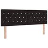 vidaXL Galvgalis Melns 160 cm Samts