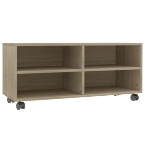 vidaXL TV skapītis uz ritentiņiem, 90x35x35 cm, inženierijas koks