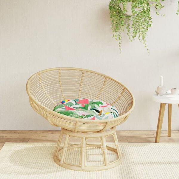 vidaXL krēslu spilvens, apaļ&scaron;, &Oslash; 60 x11 cm, oksforda audums, krāsains