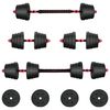 vidaXL 2-in-1 hanteles komplekts 40kg Melns un sarkans