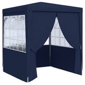 vidaXL dārza nojume ar sānu sienām, profesionāla, 2x2m, zila, 90 g/m&sup2;