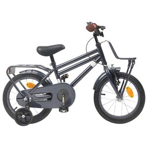 vidaXL Bērnu Velosipēds 12 Collas no 2-4 gadiem Tum&scaron;i pelēka