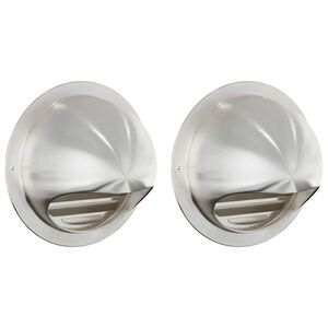 vidaXL Gaisa ventilācijas pārklāji 2 gab. Sudraba 150 mm