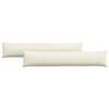 vidaXL Dīvāna spilveni 2 pcs Krēmkrāsa 200 x 40 cm Korduroja audums