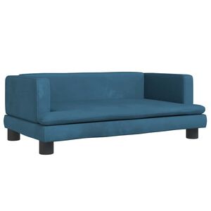 vidaXL gulta suņiem, zila, 80x45x30 cm, samts