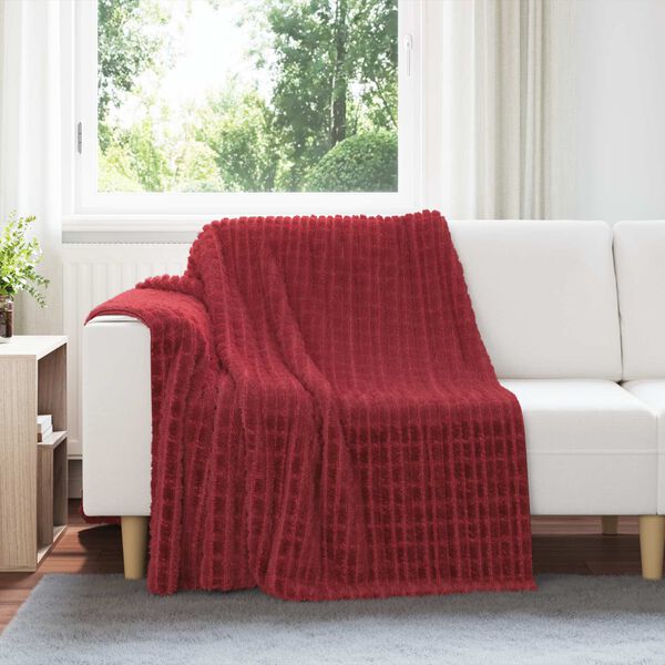 vidaXL Pleds Bordo sarkans 200 x 150 cm Flīss