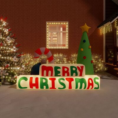 vidaXL piepūšams Merry Christmas dekors, LED, 197 cm
