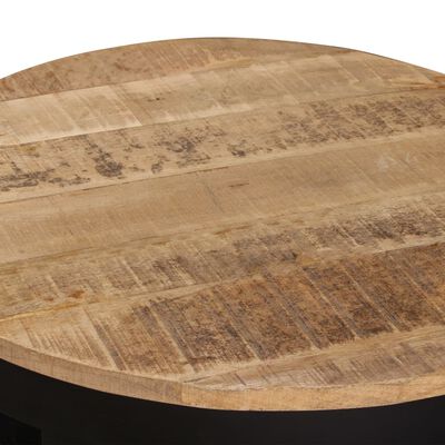 vidaXL kafijas galdiņš, 60x40 cm, neapstrādāts mango masīvkoks