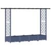 vidaXL Pacelta gulta ar treliem un jumtu Pelēka 203 x 40 x 121 cm PP