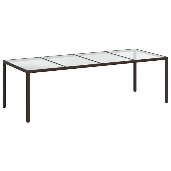 vidaXL 11-daļīgs dārza mēbeļu komplekts, matrači, brūna PE rotangpalma