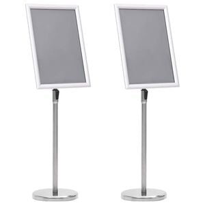 vidaXL Plakātu stendi 2 pcs Sudraba 45 x 32,7 x 108 cm Alumīnijs