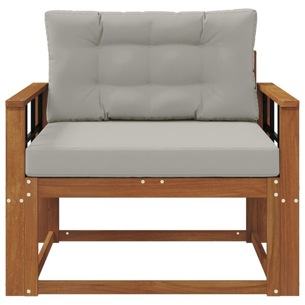 vidaXL Āra vidējā dīvāns Cietā akācijas koks Dabiska