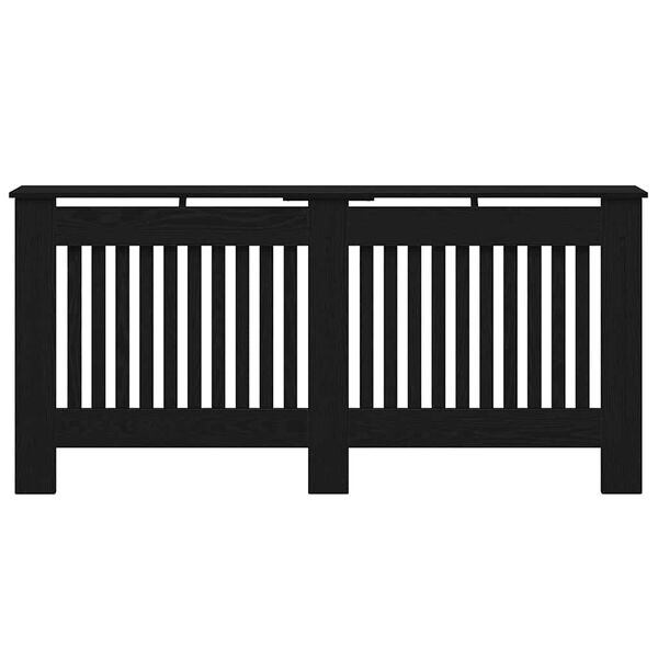 vidaXL Radiatora Vāks Melns ozolkoks 172 x 19 x 81,5 cm