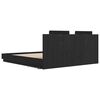 vidaXL Gultas rāmis ar atzveltni Melns ozolkoks 180 x 200 cm