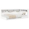 vidaXL Grāmatu plaukta gulta Balts 90 x 190 cm Inženierijas koks